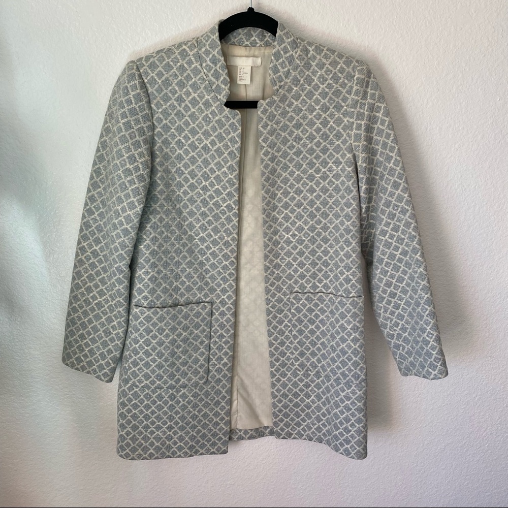 H&M Soft blue long blazer